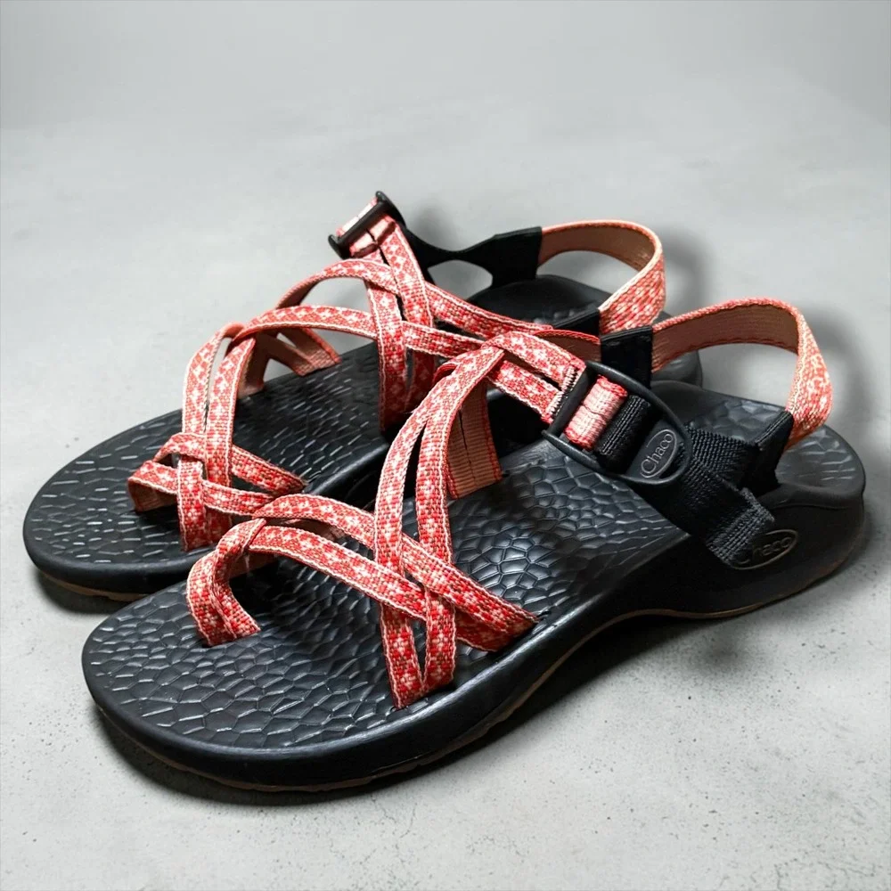 Chaco Updraft EcoTread X2 Sandals Limerick Nectar Red Strappy Women 8 J199366